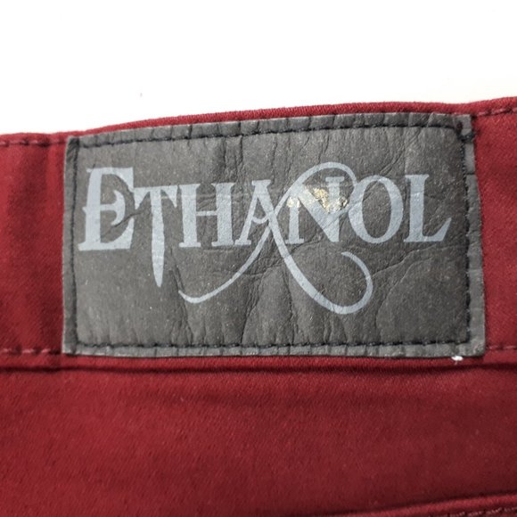 Ethanol Wine Red Slim Stretch Jeans - Picture 6 of 16